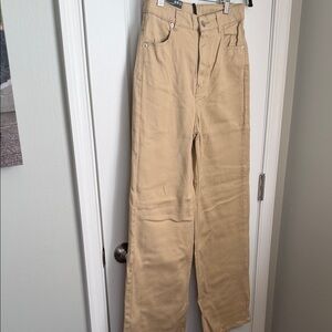 NWT Express Khaki denim High-Waisted wide leg Pants